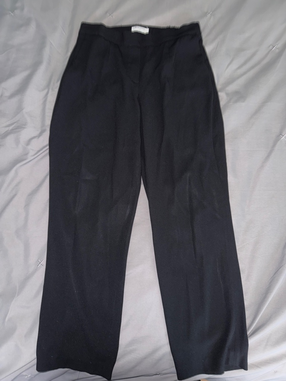 Babaton Black Tailored Wide-Leg Trousers